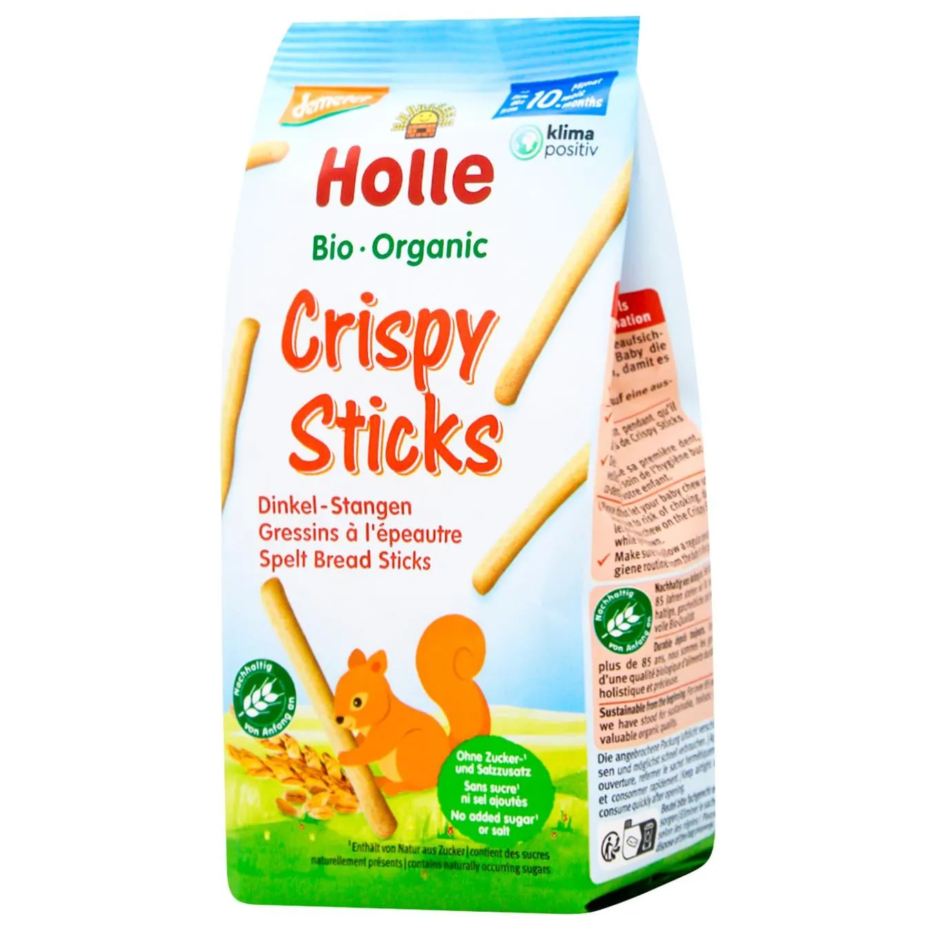 Сухарики спельтові Holle дитячі органічні з 10 місяців 80г - Фото 3