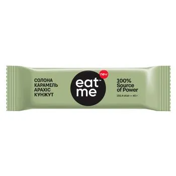 Батончик Eat Me солона карамель-арахіс-кунжут 40г - Photo 6