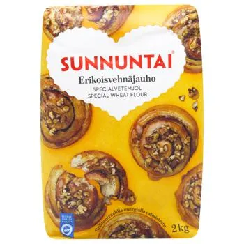 Борошно пшеничне Sunnuntai 2кг - Фото 3
