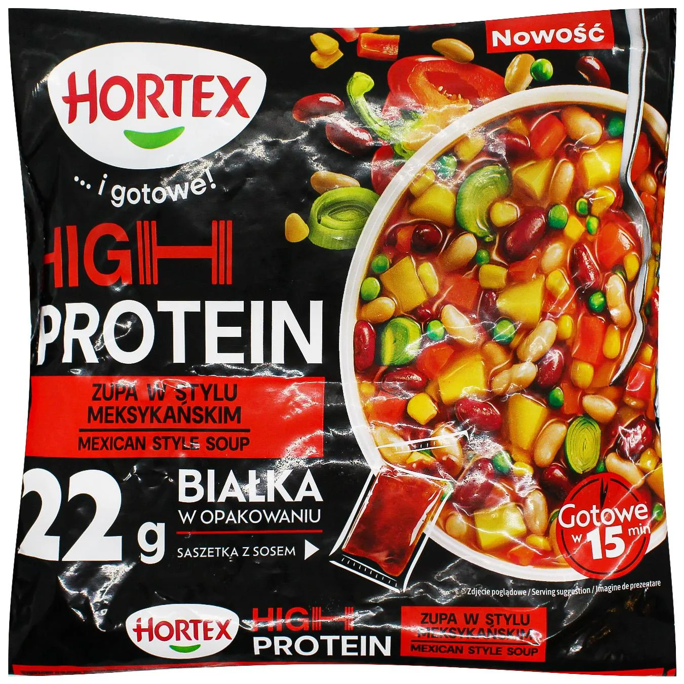 Суп Hortex High Protein у мексиканському стилі глибокозаморожений 450г - Фото 1
