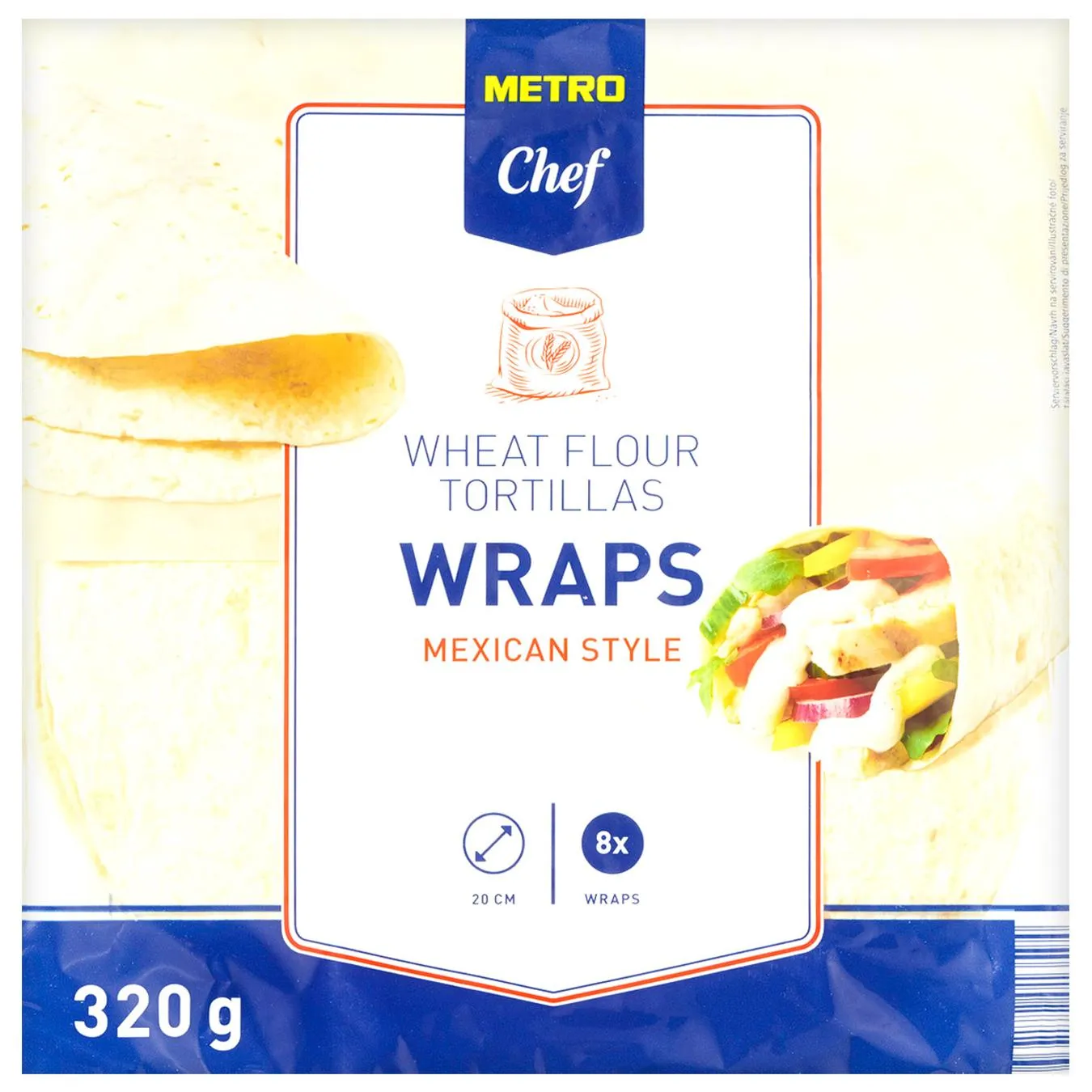 Тортилья Metro Chef кукурудзяна 20см 8шт 320г - Фото 1