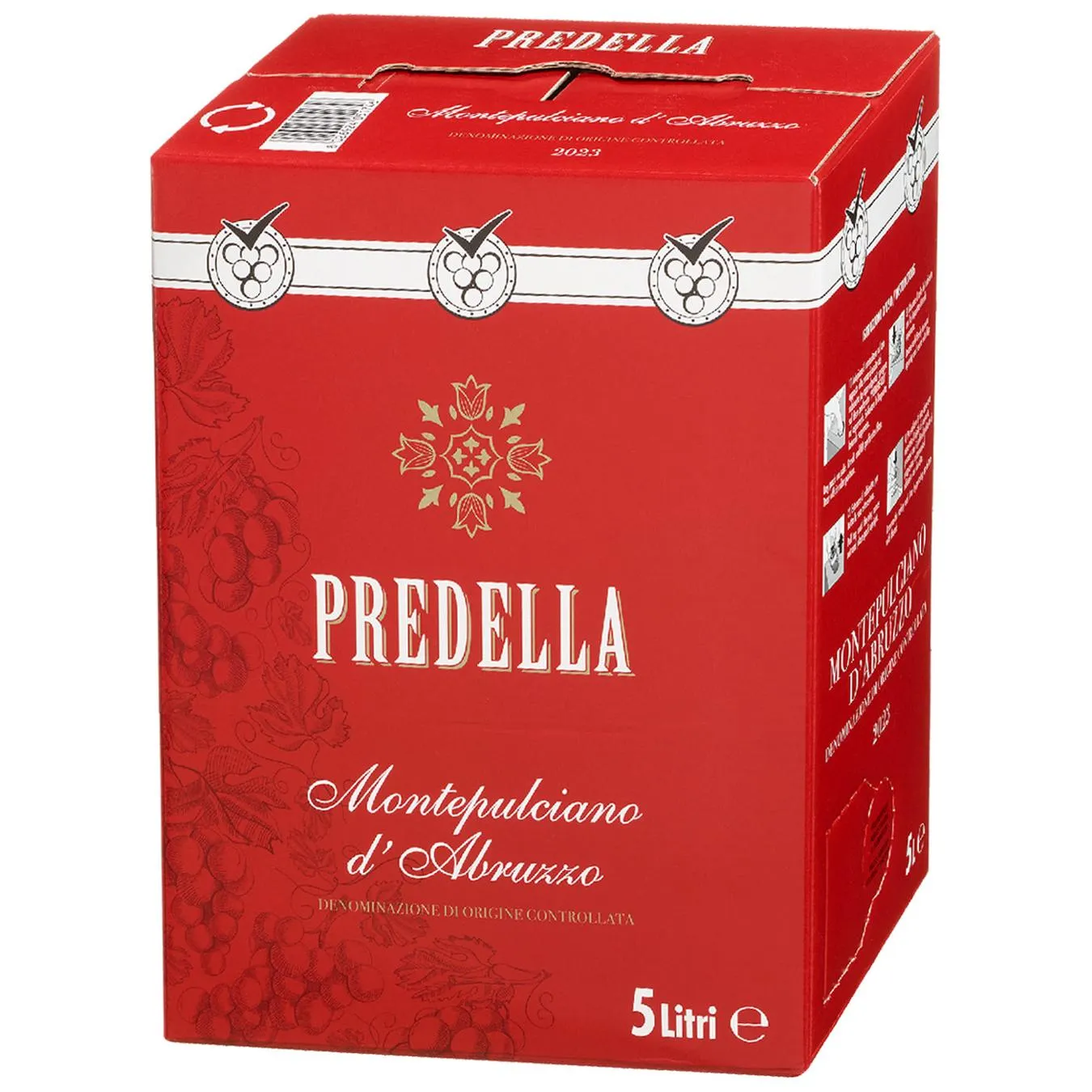 Вино Predella Montepulciano D`abruzzo Doc червоне сухе 12,5% 5л - Фото 1