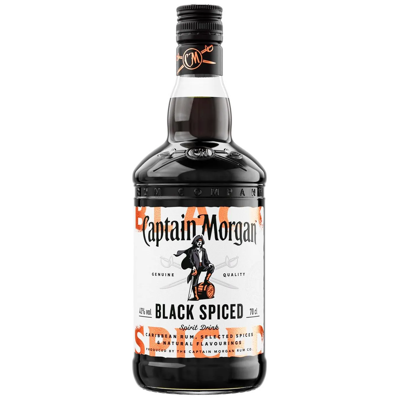 Ромовий напій Captain Morgan Black Spiced 40% 0,7л - Фото 1
