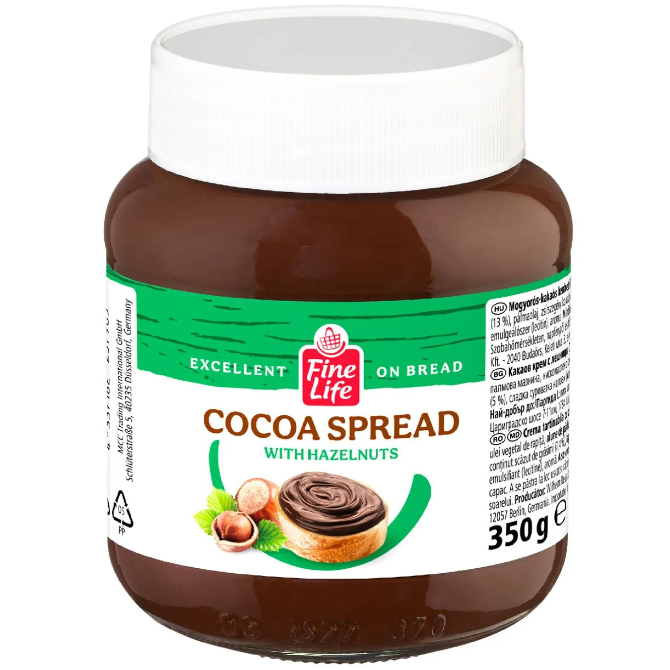 Паста Fine Life шоколадно-горіхова 350г - Фото 1