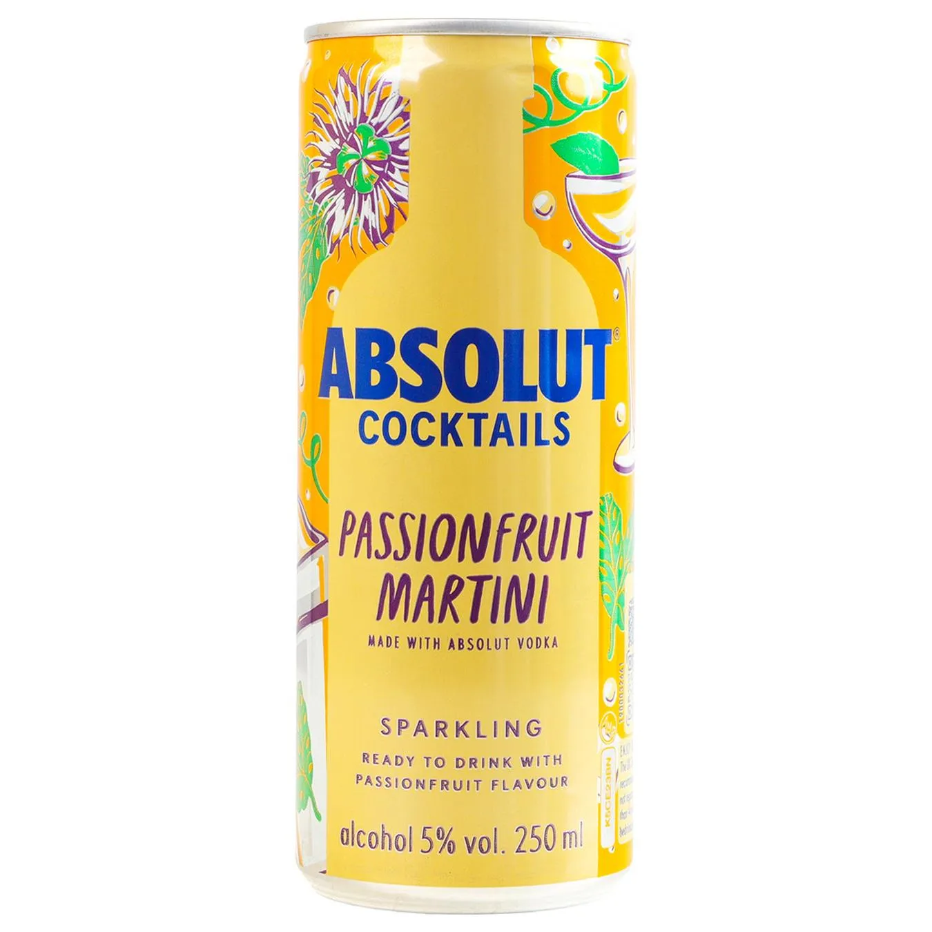 Напій слабоалкогольний Absolut Cocktails Passion Fruit Martini 5% 250мл - Фото 1