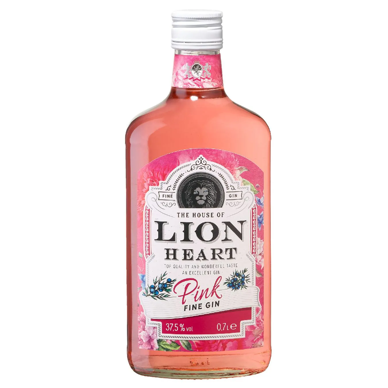 Джин Lion Heart рожевий 37,5% 0,7л - Фото 1