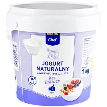Йогурт Metro Chef натуральний безлактозний 10% 1кг - Photo 1