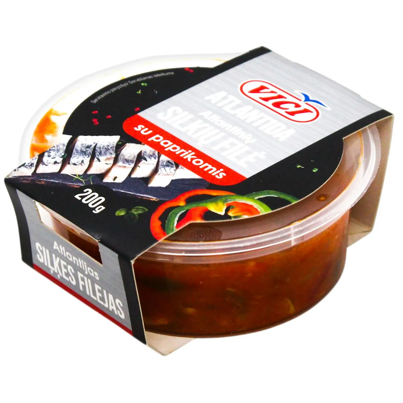 Оселедець Vici філе шматочки у соусі з перцем 200г - Фото 1