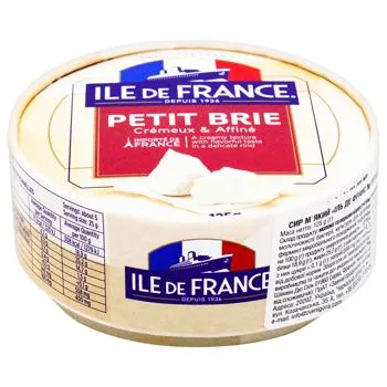 Сир Ile de France Petit Brie м'який 50% 125г - Фото 1