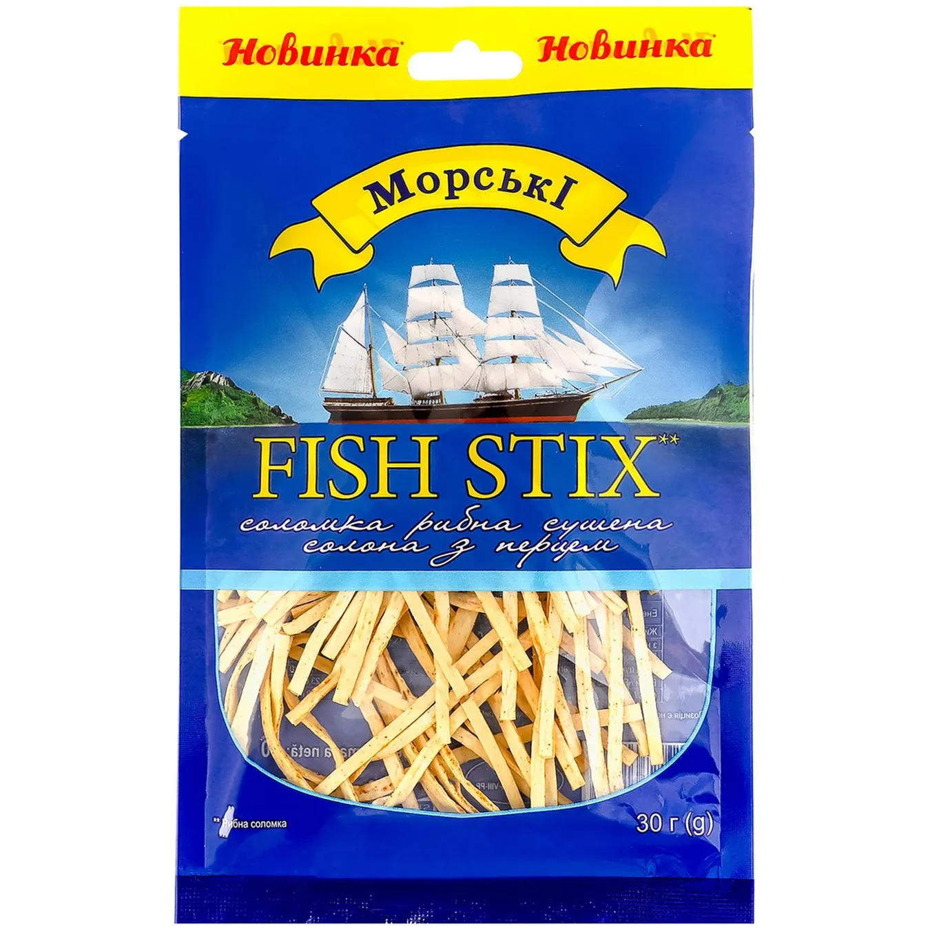 МОРСЬКІ СОЛОМ РИБ СУШ З ПЕРЦЕМ 30Г - Фото 1