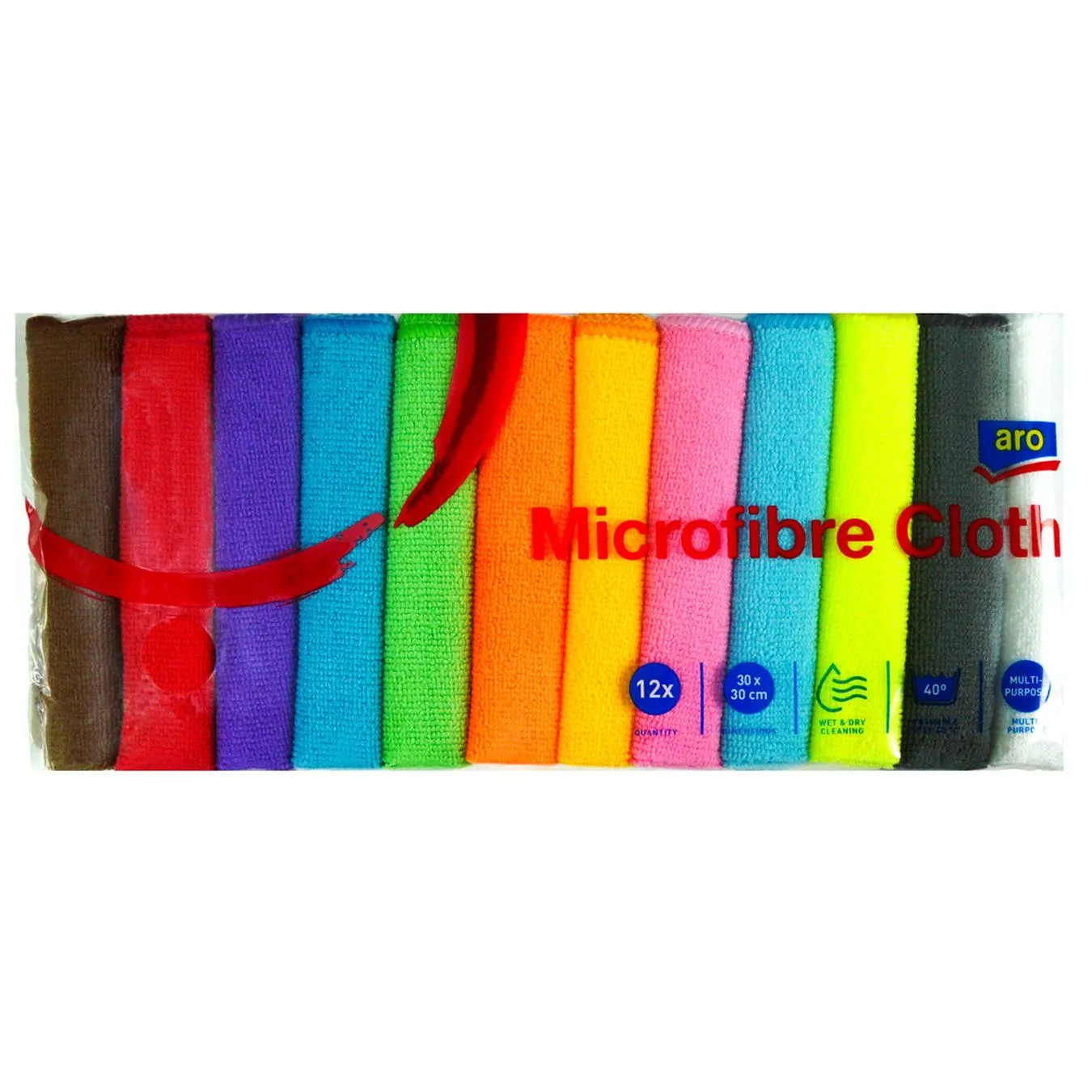 Серветка Aro з мікрофібри 12шт - Фото 1