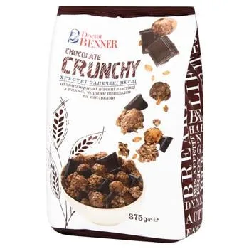 Кранчі Doctor Benner шоколадні 375г - Фото 1