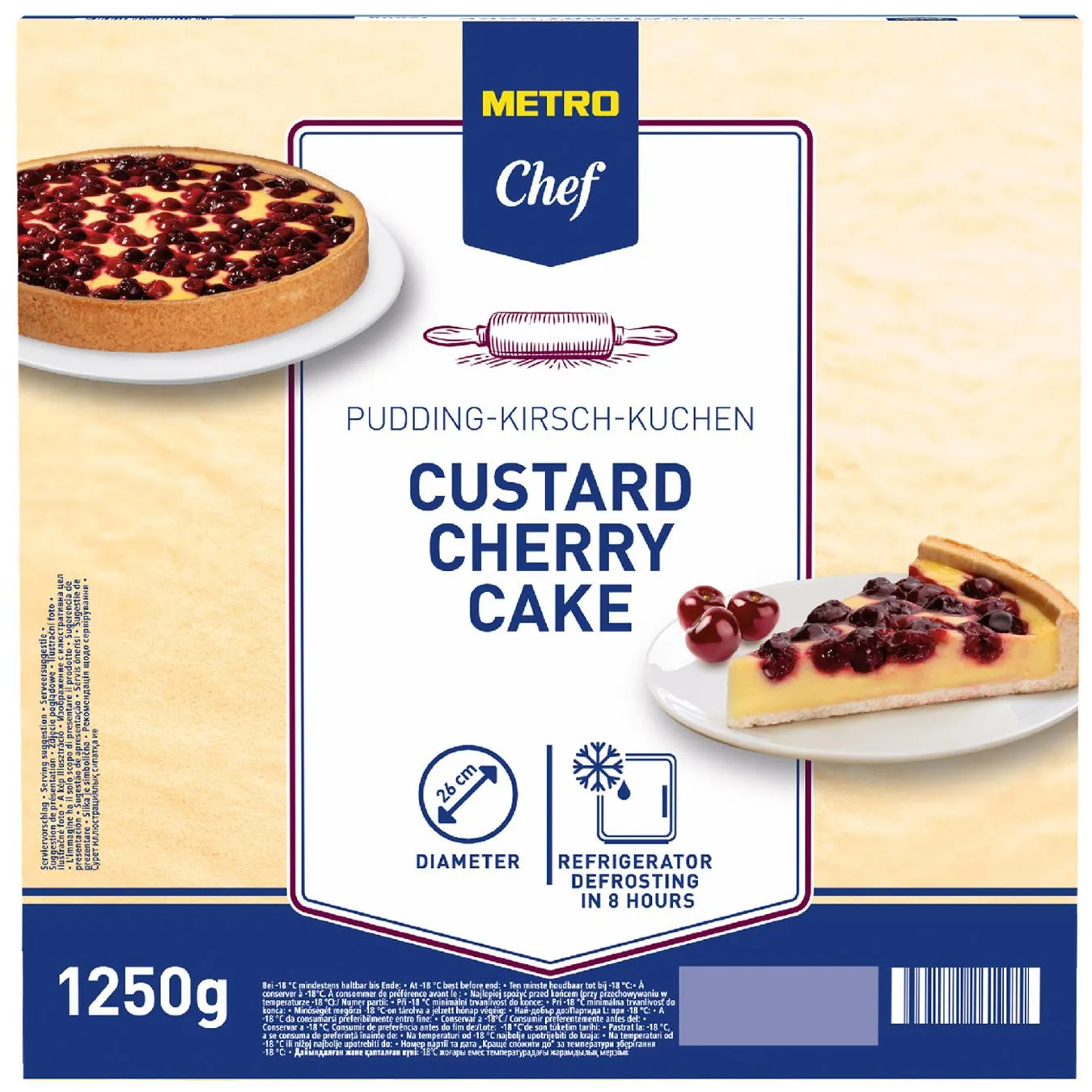 Пиріг Metro Chef з вишневим заварним кремом 1250г - Фото 1
