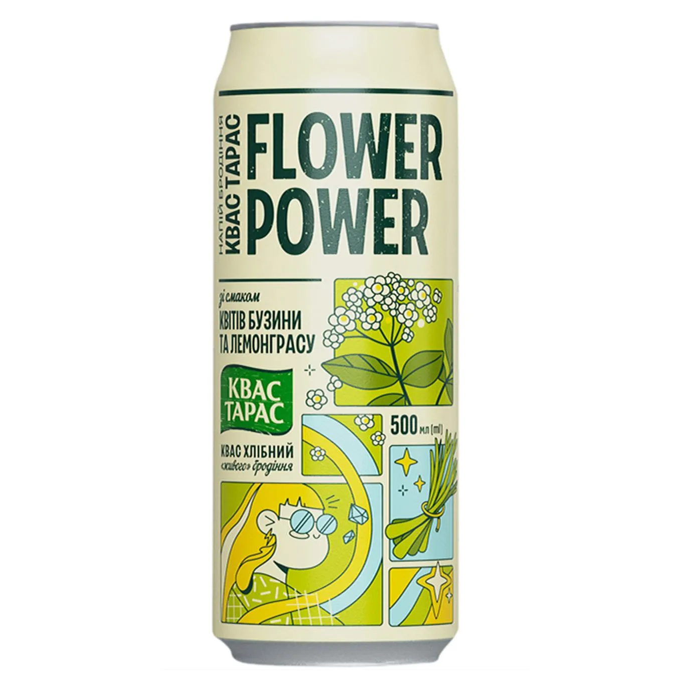 Квас Тарас Flower Power бузина та лемонграс 0,5л - Фото 6