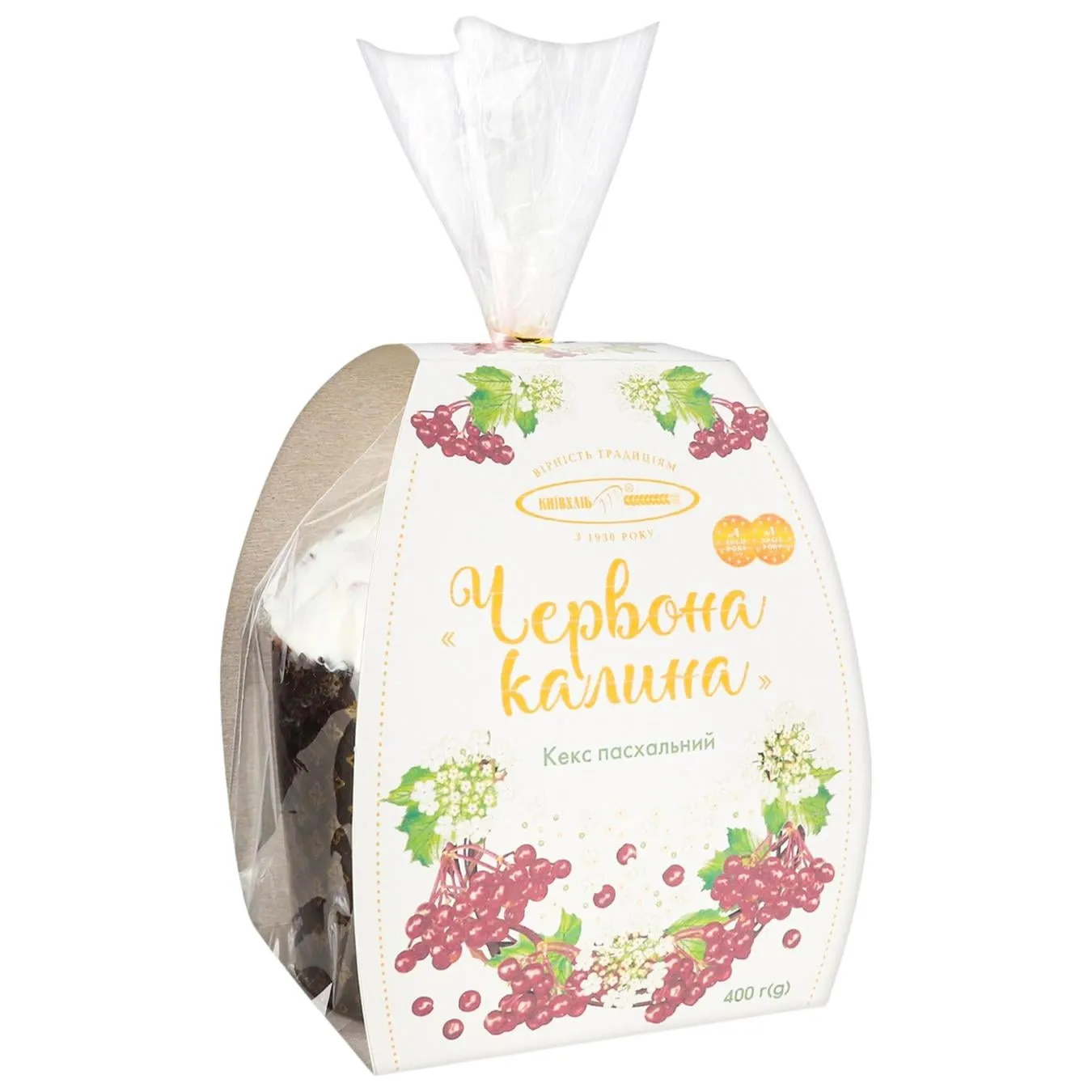 Кекс великодній Київхліб Червона калина 400г - Фото 1