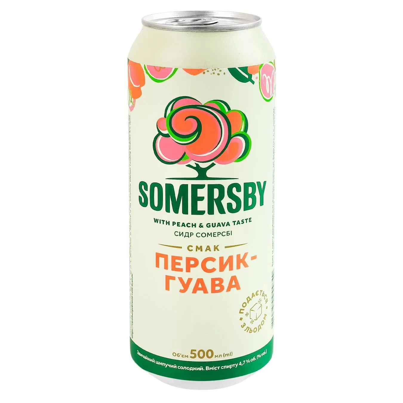 Сидр Somersby персик-гуава 4,7% 0,5л з/б - Фото 3