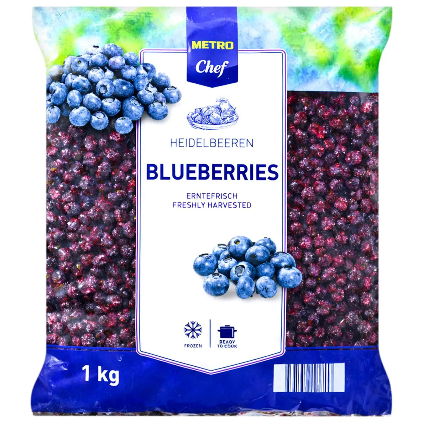 Чорниця Metro Chef швидкозаморожена 1кг - Фото 1