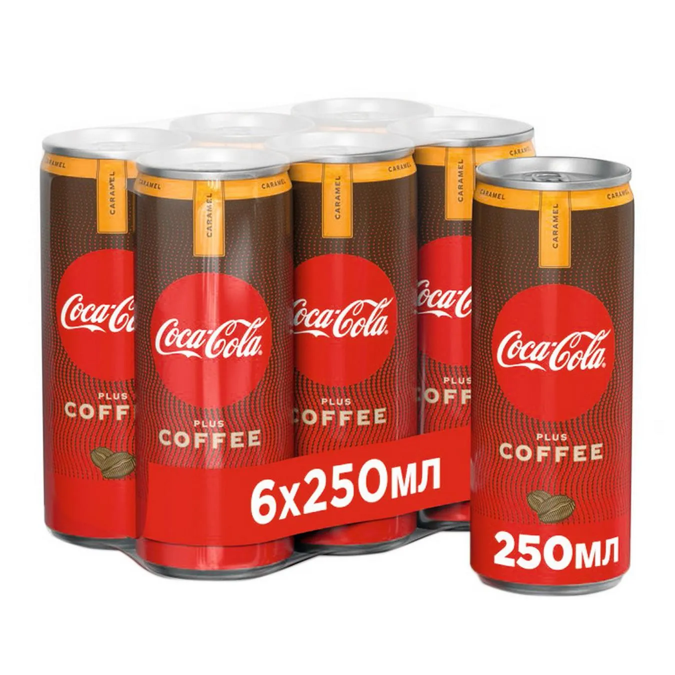 Напій газований Coca-Cola Plus Coffee Caramel карамель 250мл - Фото 1