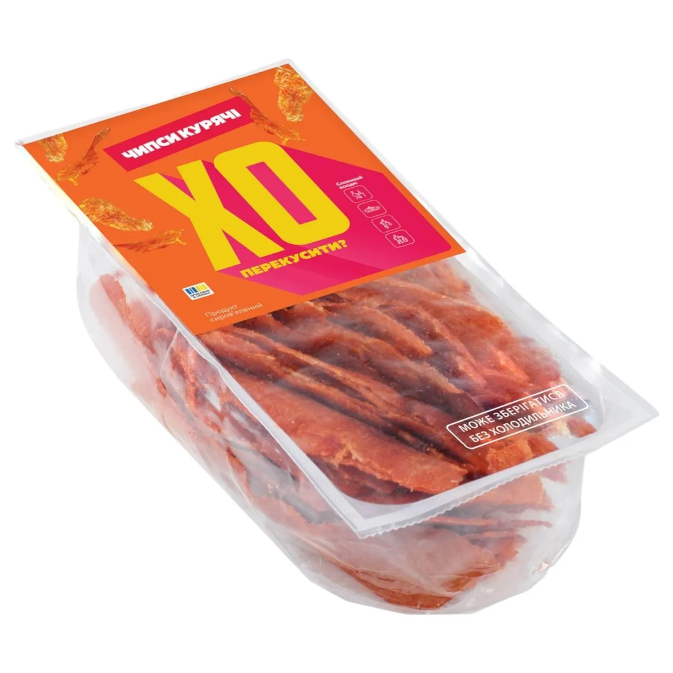 Чипси курячі ХО перекусити? Dry Chicken сиров'ялені 500г - Фото 1