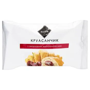 Круасанчик Rioba з вишневий наповнювачем 45г - Photo 1