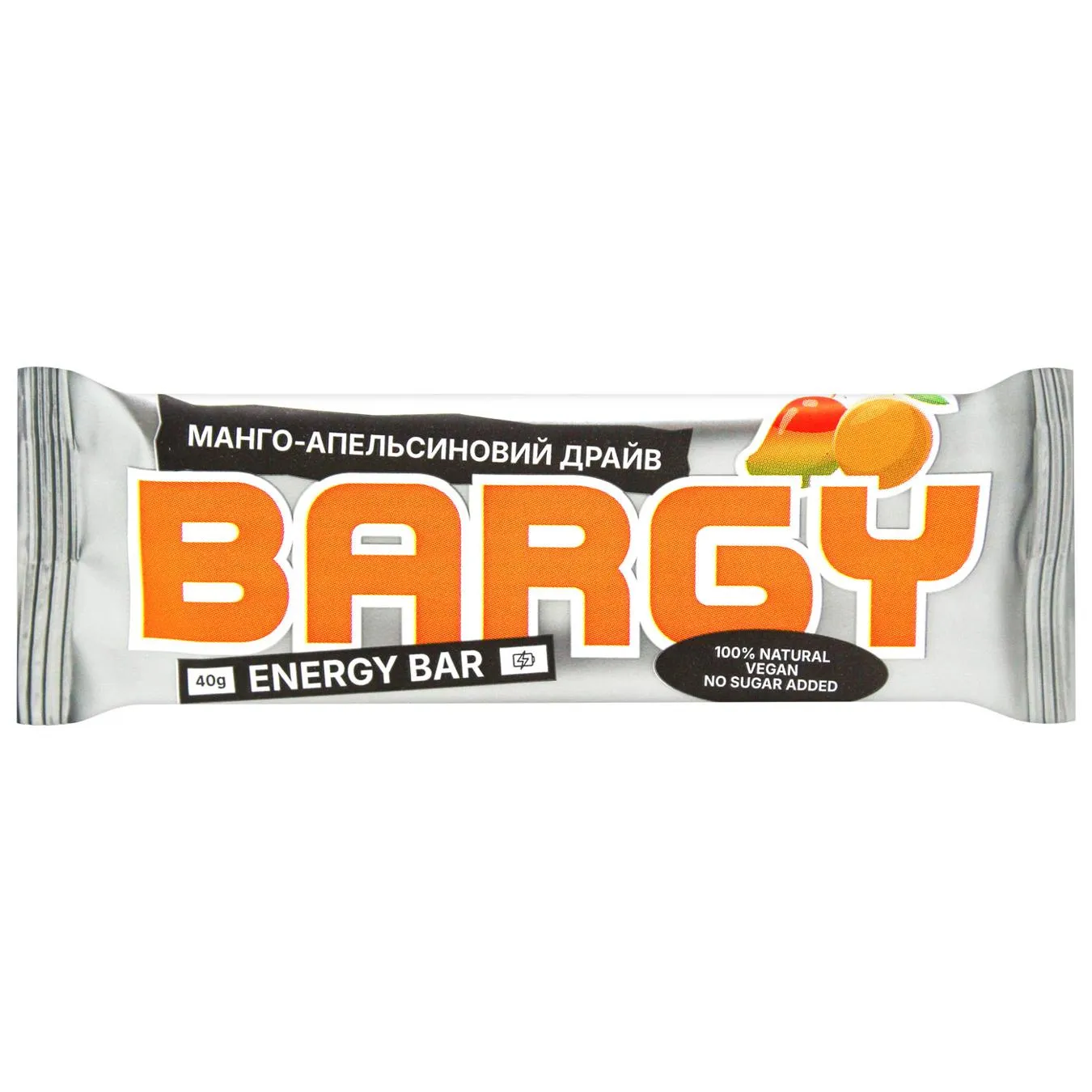 Батончик Bargy Манго-апельсиновий драйв 40г - Фото 1