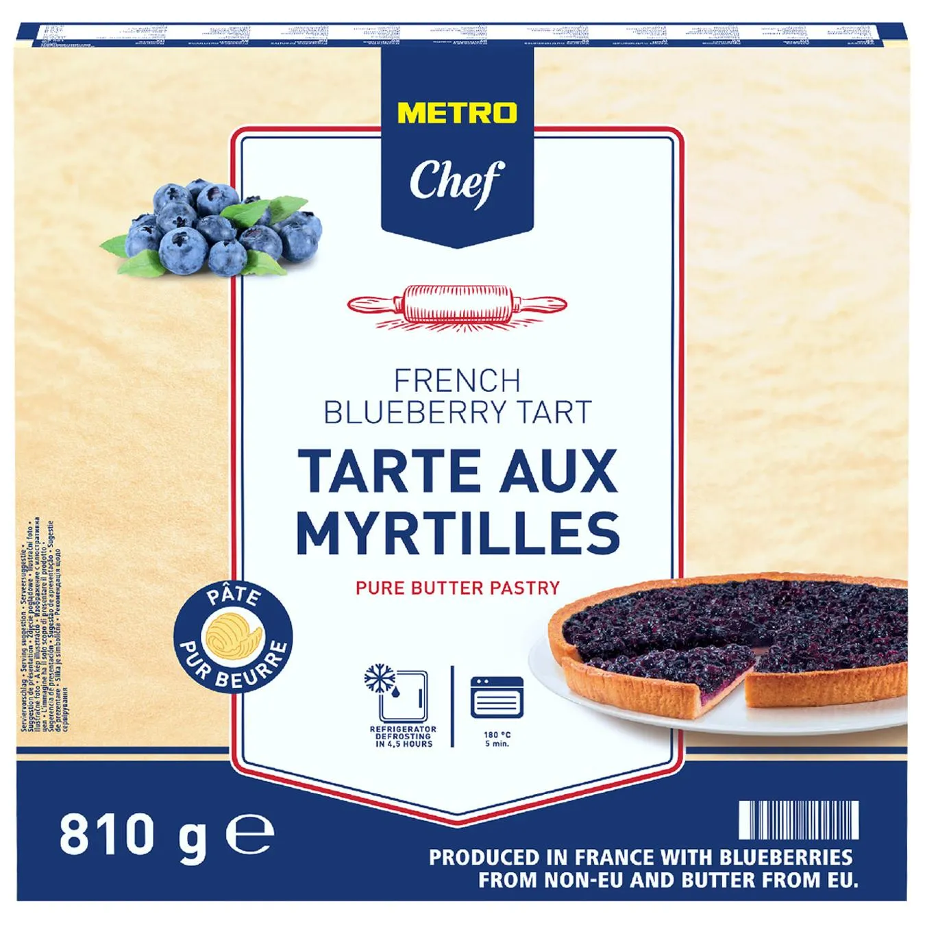 Тарт Metro Chef чорничний 810г - Фото 1