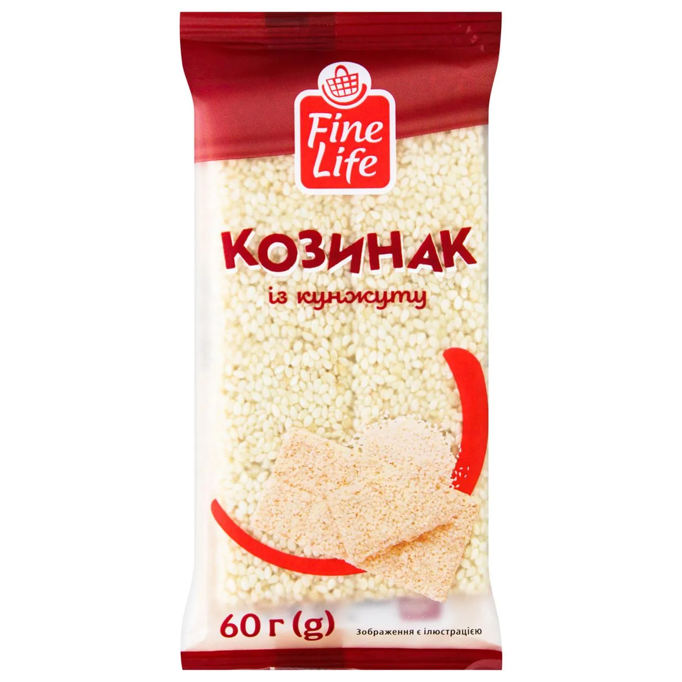 Козинак Fine Life із кунжуту 60г - Фото 1