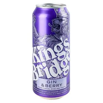 Напій слабоалкогольний King's Bridge Gin & Berry 7% 0,5л - Photo 1