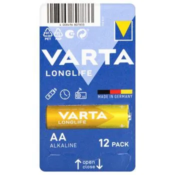 Елемент живлення АА Varta лужний 12шт - Фото 1