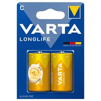 Батарейка Varta Longlife Alkaline C BLI 2шт - Фото 1
