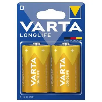 Батарейка Varta Longlife Alkaline D BLI 2шт - Фото 1