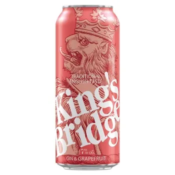 Напій слабоалкогольний King's Bridge Gin & Grapefruit 7% 0,45л - Photo 1
