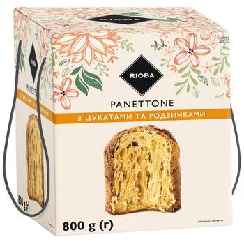 Панетоне Rioba з цукатами та родзинками 800г - Фото 1