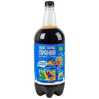Напій бродіння Квас Тарас Пряний зі смаком пряника та кориці 1,5л - Photo 6