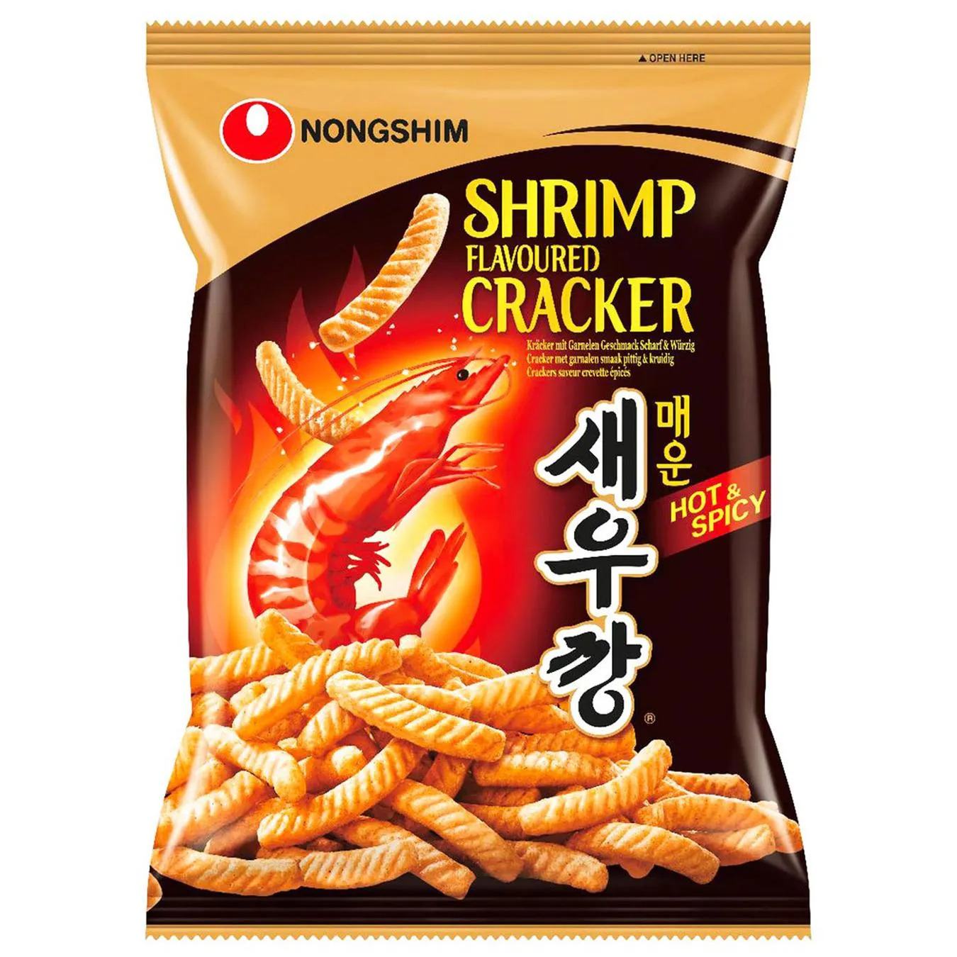 Крекер Nongshim Hot&Spicy зі смаком креветок гострі 75г - Фото 1