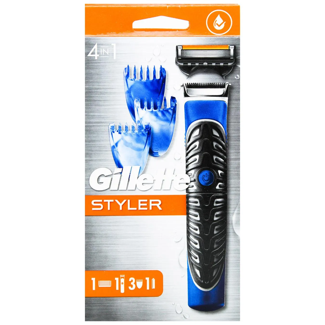 Бритва-стайлер Gillette Fusion5 ProGlide Styler 1 змінний картридж +3 насадки для моделювання бороди та вус - Фото 3