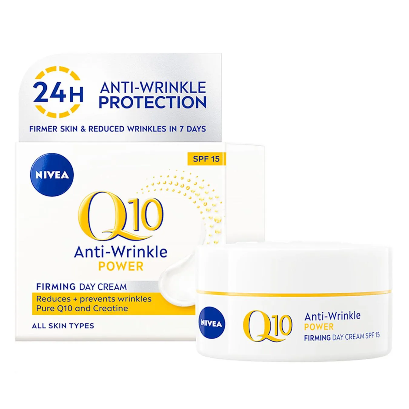 Крем для обличчя Nivea Q10 Power SPF 15 проти зморшок денний 50мл - Фото 1