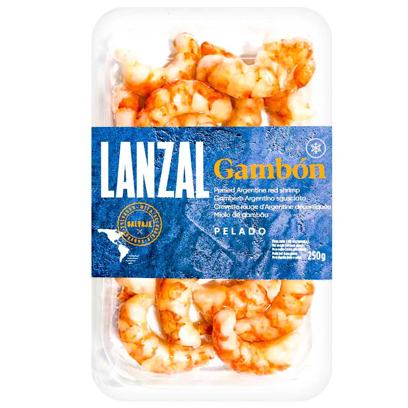 Креветка аргентинська Lanzal очищена без голови заморожена 250г - Фото 1