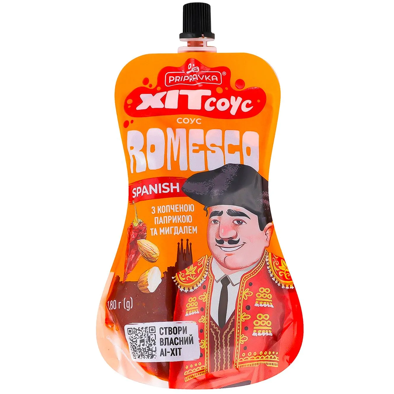 Соус Pripravka Хіт соус Spanish Romesco з копченою паприкою та мигдалем 180г - Фото 3