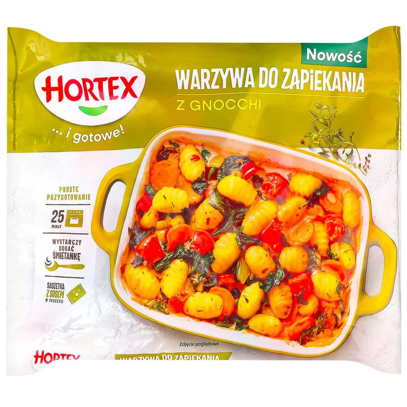 Овочі для запікання Hortex з ньоккі глибокозаморожені 450г - Фото 1