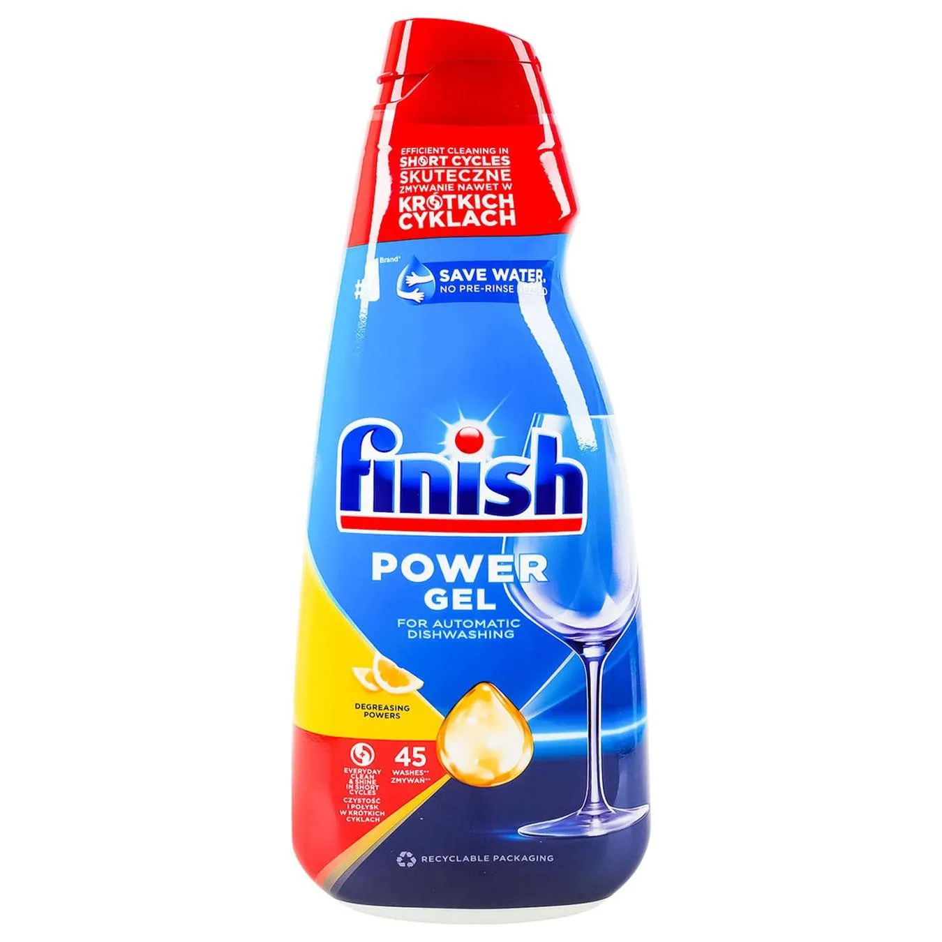 Гель для посудомийних машин Finish All in One Max 1л - Фото 6