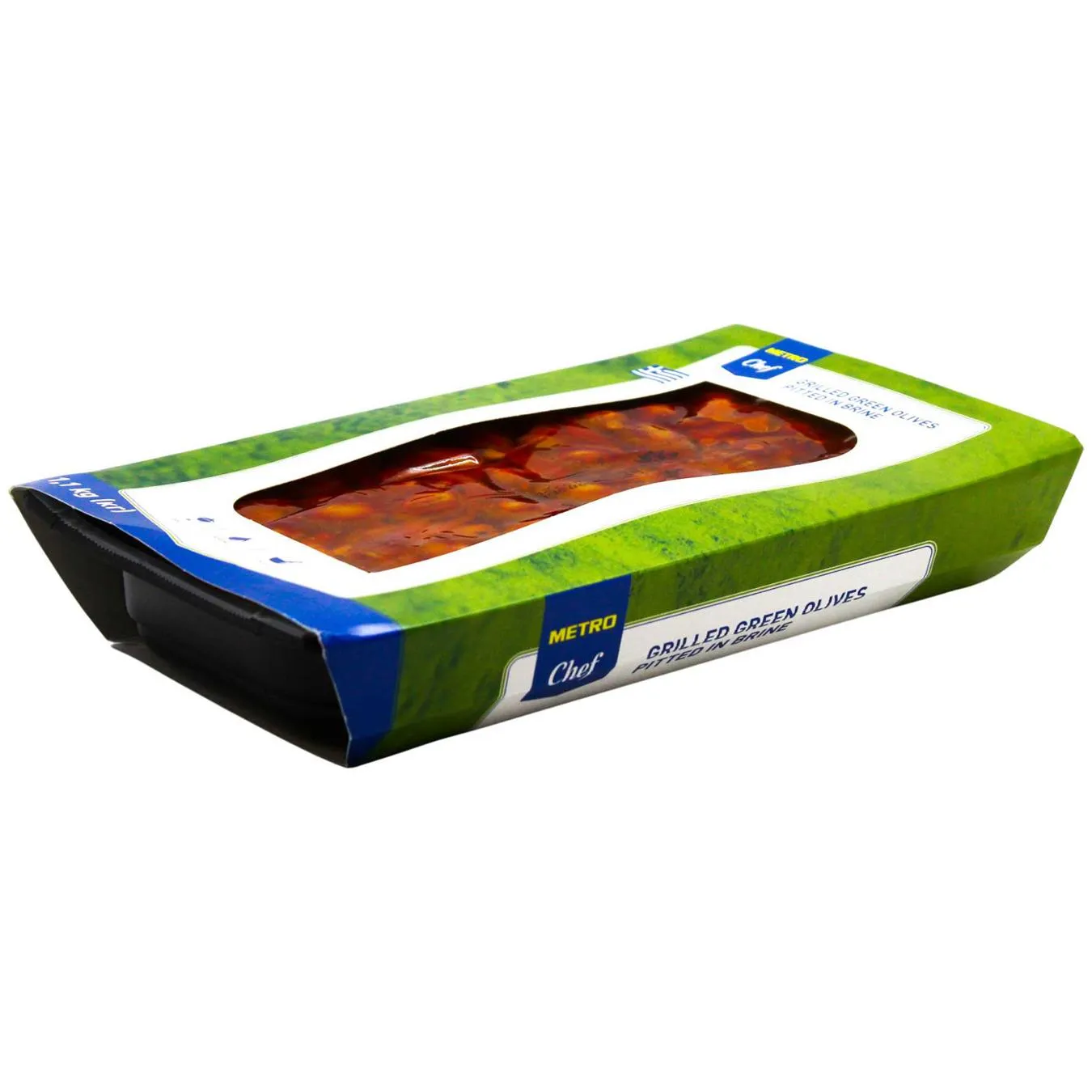 Оливки гриль Metro Chef без кісточки в розсолі 1,1кг - Фото 1