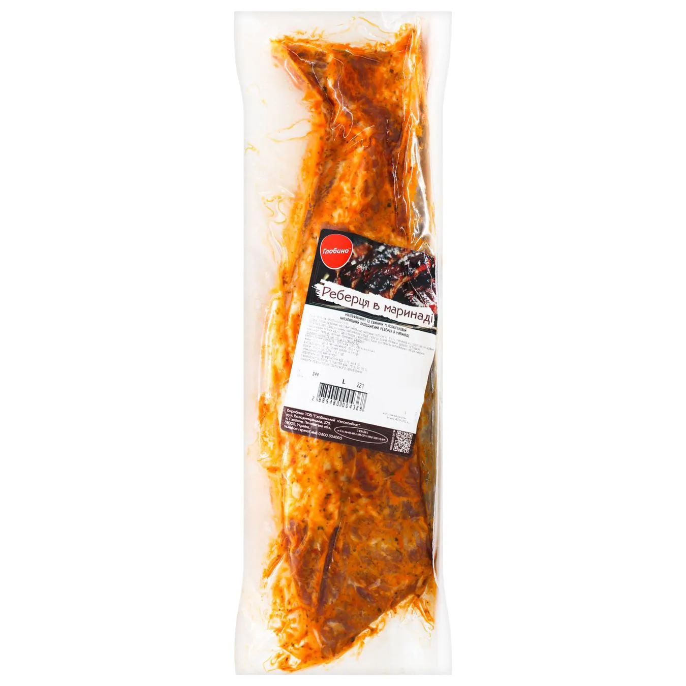 Реберця свинячі Глобино в маринаді охолоджені - Фото 1