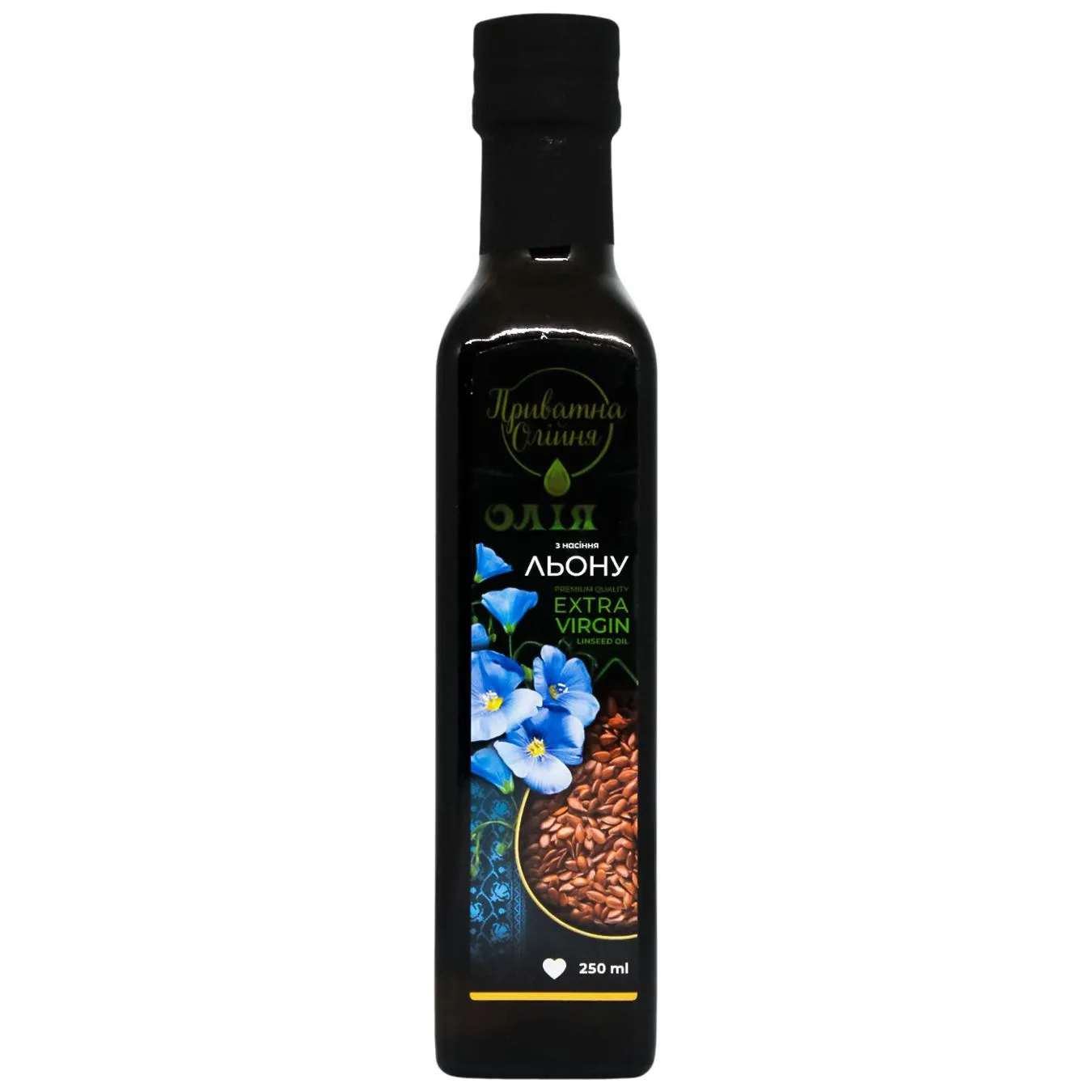 Олія з насіння льону Приватна Олійня 250мл - Фото 1