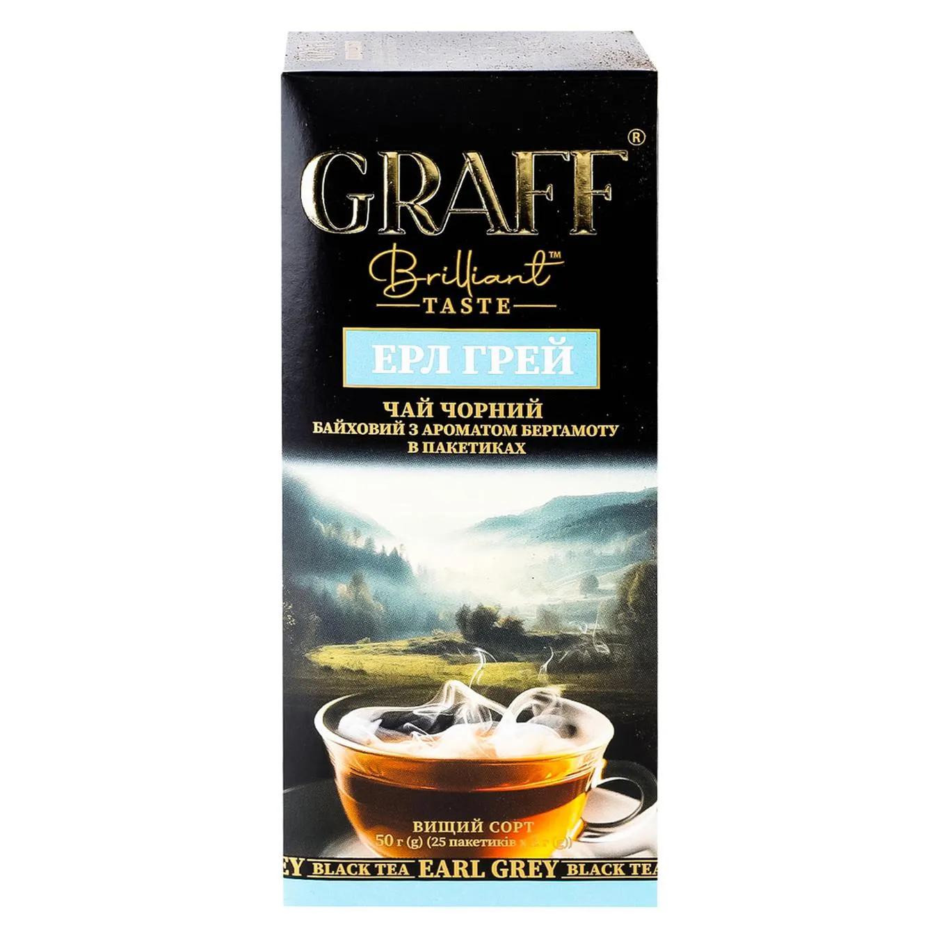 Чай чорний Graff Ерл Грей 2г*25шт - Фото 1