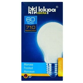 Лампа Іскра матова А50 230В 60Вт Е27 - Photo 1