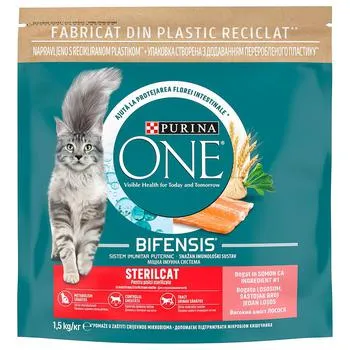 Корм сухий Purina One Sterilcat з лососем для стерилізованих котів 1,5кг - Фото 8