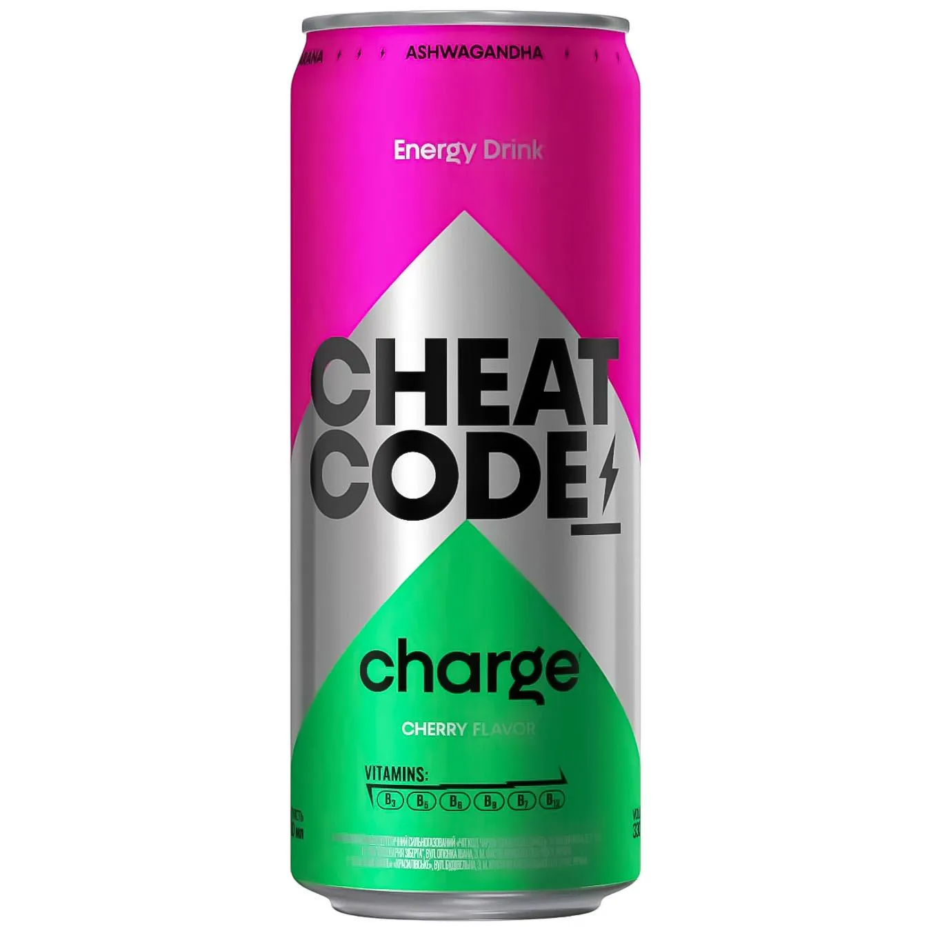 Напій енергетичний Cheat Code Charge зі смаком вишні 0,33л - Фото 3