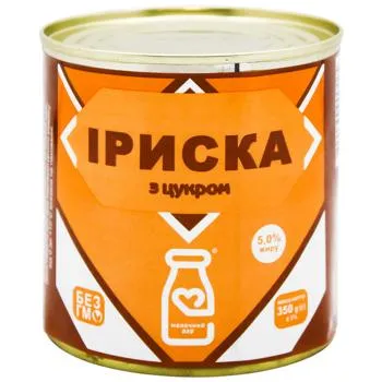 Продукт варений згущений Молочний дар згущений "Іриска" 8,5%жиру 0,350 ЖБ - Photo 1
