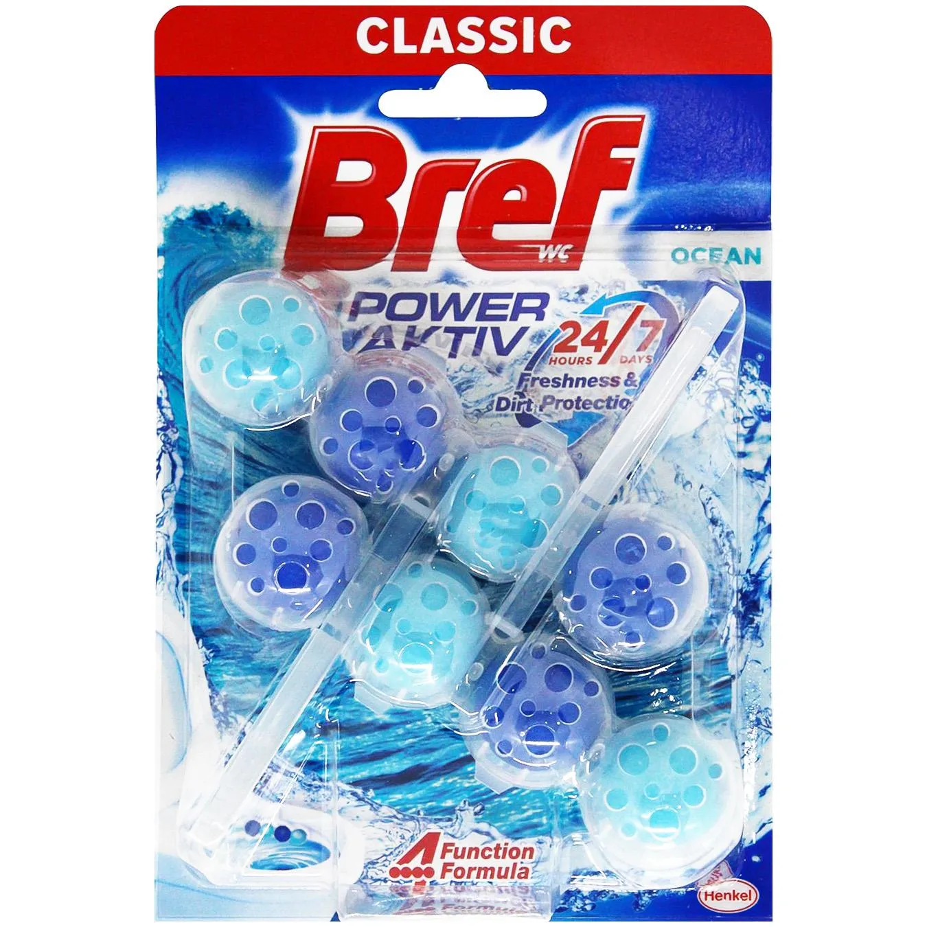 Блок для унітазу Bref Power Aktiv Океанська свіжість 2х50г - Фото 7